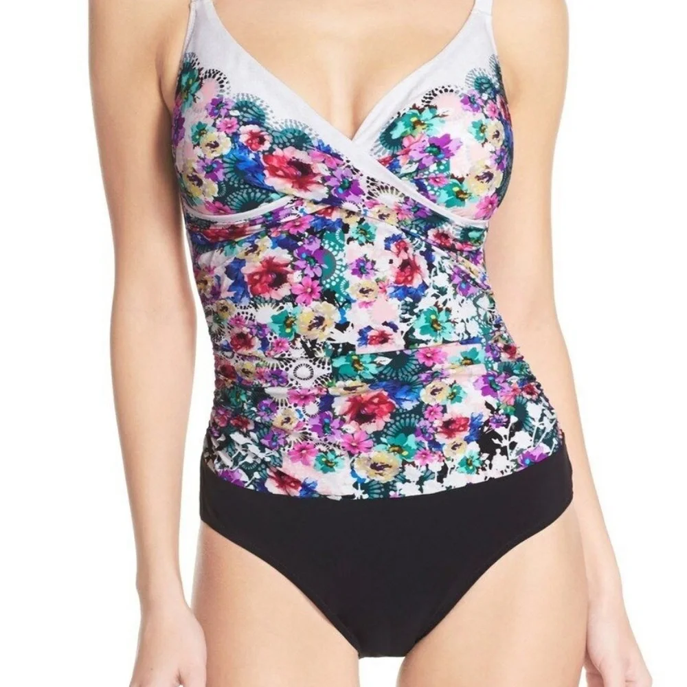 NWT PROFILE by‎ Gottex FUJI Floral Twist One Piece
